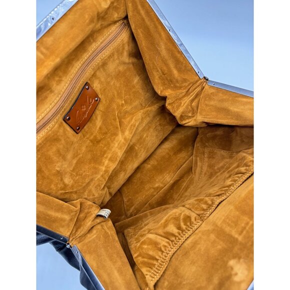 PATRICIA NASH Serafina leather large clutch crossbody + Dust bag - Black - Picture 12 of 16